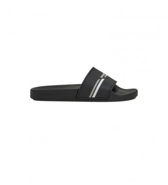 Hackett London para hombre. HMS21287 Chanclas con Logo Deportivo negro (40), Plano, Ninguno, Casual, Beachwear