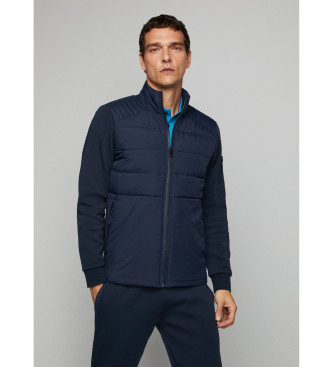 Hackett London para hombre. HM581242 Chaqueta Quilt Hybrid marino (S), Casual, Algodón, Manga larga