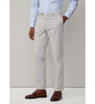 Hackett London para hombre. HM212719 Pantalón chino Kensington fit slim gris (34/32), Casual, Algodón
