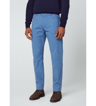 Hackett London para hombre. HM212491 Pantalón Trinity azul (33/32), Casual, Algodón