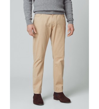 Hackett London para hombre. HM212491 Pantalón Trinity beige (38/28), Casual, Algodón