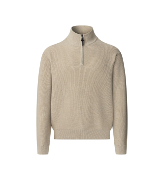 Hackett London para hombre. HM7000064 Jersey Rib Hzip beige (M), Casual, Algodón