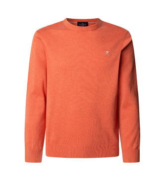 Hackett London para hombre. HM703312 Jersey en tejido de algodón y seda coral (L), Casual