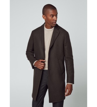 Hackett London para hombre. HM403051 Abrigo Dble Face gris (36/32), Azul, Clásico