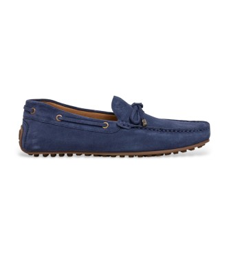 Hackett London para hombre. HMS200079 Mocasines de Piel Driver Laces marino (43), Plano, Ninguno, Casual, Fiesta, Clásico