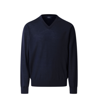 Hackett London para hombre. HM7000166 Jersey Merino marino (M), Casual, Lana
