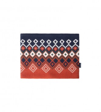 Hackett London para niño. HK001391 Cuello Fairisle Winter Snood rojo (OSFA), Casual, Algodón, moda infantil