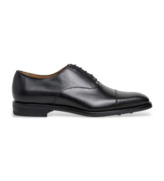 Hackett London para hombre. HMS200002 Zapatos de Piel George Oxford negro (40), Plano, Cordones, Casual, Fiesta, Clásico