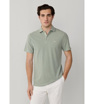 Hackett London para hombre. HM5600124 Polo Piqué verde (XXL), Casual, Algodón, Manga corta