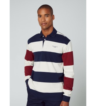 Hackett London para hombre. HM570818 Polo Heritage 1983 Str marino (XL), Casual, Algodón, Manga larga