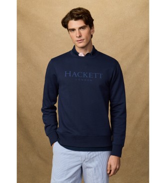 Hackett London para hombre. HM5800092 Sudadera Heritage marino (3XL), Casual, Algodón