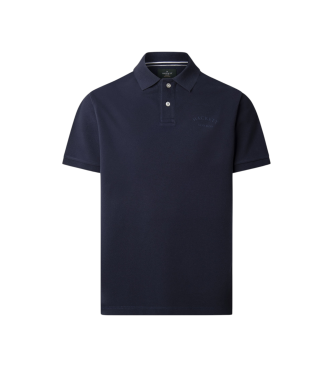 Hackett London para hombre. HM5600025 Polo Heritage Essential marino (S), Casual, Algodón, Manga corta