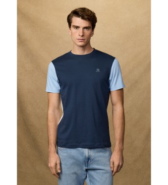 Hackett London para hombre. HM5000078 Camiseta Heritage H Multi marino (XS), Casual, Algodón, Manga corta