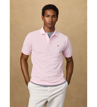 Hackett London para hombre. HM5600137 Polo Heritage Trim rosa (XL), Casual, Algodón, Clásico, Manga corta