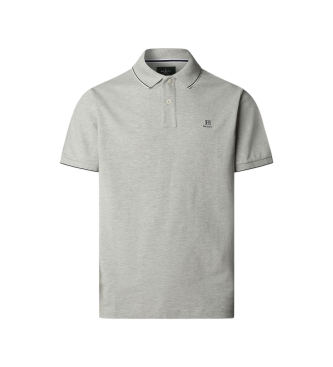 Hackett London para hombre. HM5600136 Polo Heritage Tipped gris (XXL), Casual, Algodón, Manga corta