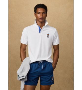 Hackett London para hombre. HM5600142 Polo Heritage Harry blanco (M), Algodón, Clásico, Manga corta