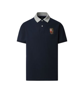 Hackett London para hombre. HM5600138 Polo Heritage Lrc marino (XXL), Casual, Algodón, Manga corta