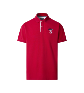 Hackett London para hombre. HM5600026 Polo Heritage Nbr rojo (S), Casual, Algodón, Manga corta