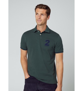 Hackett London para hombre. HM563196 Polo Heritage Número verde (XXL), Casual, Algodón, Manga corta