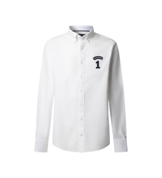Hackett London para hombre. HM3010497 Camisa Heritage Oxford blanco (XL), Casual, Fiesta, Algodón, Manga larga