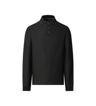 Hackett London para hombre. HM5500012 Polo Herringbone Jacq verde oscuro (L), Casual, Algodón, Manga larga