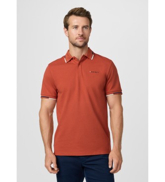 Hackett London para hombre. HM5600144 Polo Coast naranja (S), Casual, Algodón, Manga corta