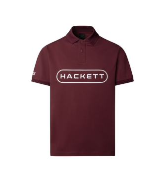 Hackett London para hombre. HM5600046 Polo Hs Essential granate (XL), Rojo, Algodón, Clásico, Manga corta