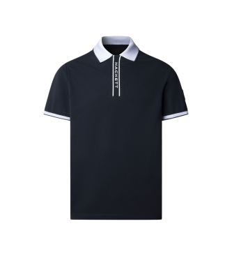 Hackett London para hombre. HM5600050 Polo Placket marino (M), Casual, Deportivo, Algodón, Manga corta