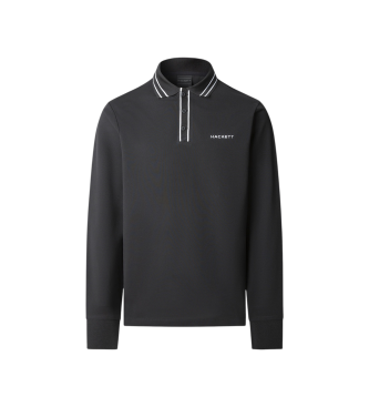 Hackett London para hombre. HM5500006 Polo Jacq Tipped negro (S), Casual, Algodón, Manga corta