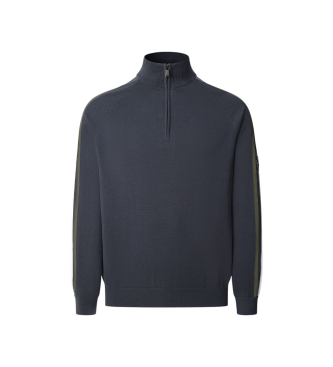 Hackett London para hombre. HM7000067 Jersey Hs Racing Knit Hzip marino (S), Casual, Algodón, Manga larga