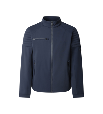 Hackett London para hombre. HM4000065 Chaqueta Hs Rider Softshell marino (L), Casual, Poliamida