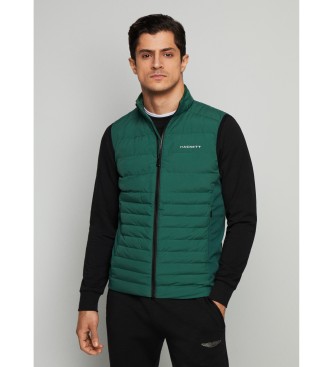 Hackett London para hombre. HM403126 Chaleco Hs Vortex Gilet verde (XL), Casual, Poliéster