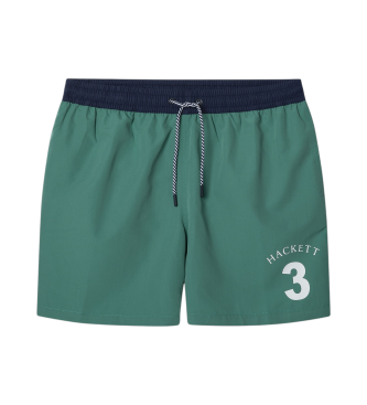 Hackett London para hombre. HMB10104 Bañador Htg Number verde (L), Beachwear, Poliéster