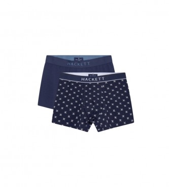 Hackett London para hombre. HMU10603 Pack 2 Bóxers Icon marino (S), Homewear, Algodón