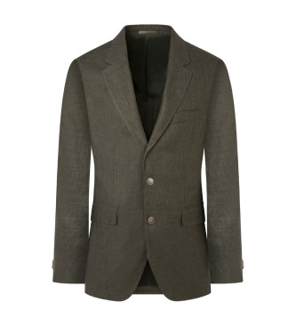 Hackett London para hombre. HM443317 Americana Linen Delave verde (42/32), Casual, Lino, Clásico