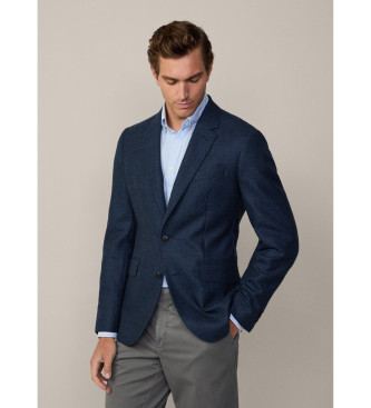 Hackett London para hombre. HM443438 Americana Birdseye marino (42/34), Casual, Fiesta, Lana, Clásico