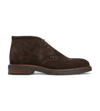 Hackett London para hombre. HMS21412 Botines de Piel Egmont Safari marrón (44), Plano, 1 a 3cm, Cordones, Casual