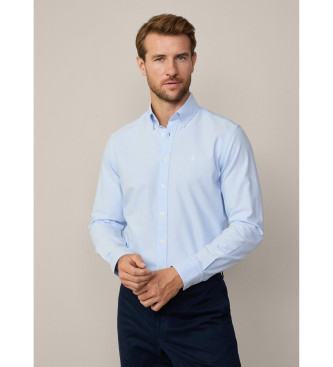 Camisa oxford fit slim azul (3XL), Casual, Fiesta, Algodón, Clásico, Manga larga, Hackett London outlet