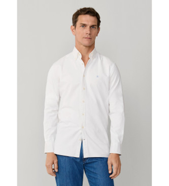 Hackett London para hombre. HM3010539 Camisa oxford fit tailored blanco (XL), Casual, Fiesta, Algodón, Clásico, Manga larga