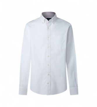 Hackett London para hombre. HM3010513 Camisa Oxford Multi blanco (L), Casual, Fiesta, Algodón, Clásico, Manga larga