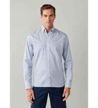 Hackett London Camisa Three Color Gingham verde