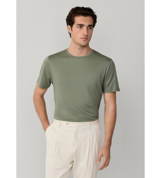 Hackett London para hombre. HM5000088 Camiseta de viaje fit clásico verde (XXL), Casual, Algodón, Manga corta