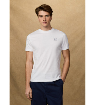 Hackett London para hombre. HM5000077 Camiseta Small Logo blanco (XL), Casual, Algodón, Manga corta