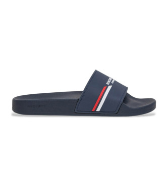 Hackett London para hombre. HMS21287 Chanclas Logo Deportivo Marino (43), Plano, Ninguno, Beachwear, PVC