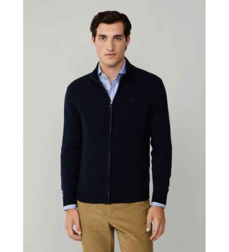 Hackett London para hombre. HM7000077 Chaqueta de Lana Hzip marino (L), Casual