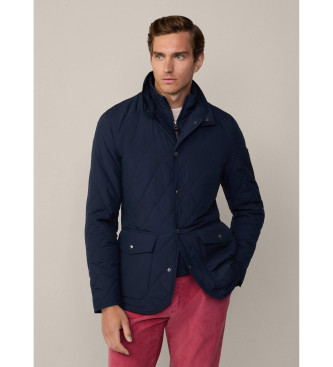 Hackett London para hombre. HM403225 Chaqueta Paddock marino (XXL), Casual, Poliéster, Manga larga