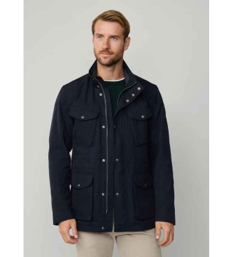 Hackett London para hombre. HM4000043 Chaqueta Velospeed marino (XL), Casual, Poliéster