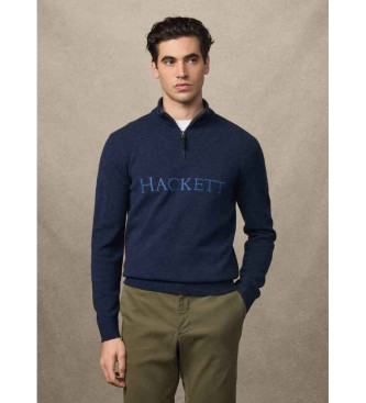 Hackett London Para Hombre. HM7000054 Jersey Heritage No.1 Marino (Xl), Casual, Lana-image