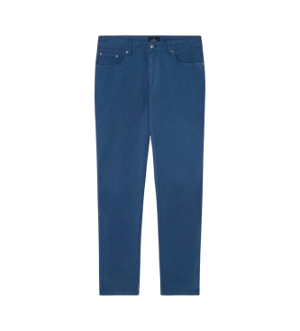 Hackett London para hombre. HM212491 Pantalón 5 Bolsillos Regular azul (38/28), Casual, Algodón