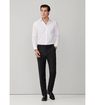 Hackett London para hombre. HM470591 Pantalón Plain gris oscuro (36), Casual, Fiesta, Lana, Clásico